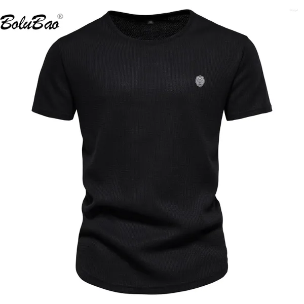 Homens camisetas 2023 Casual T-shirt Verão Slim-Fit Cor Sólida Tendência Top Design de Alta Qualidade -Vendendo Homens