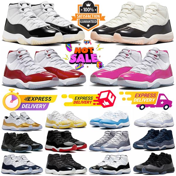 11 Scarpe da basket Jumpman 11S Uomo Donna Napoletano Cherry Cement Bred Gamma Blue Cool Grey Space Jam Uomo Donna Scarpe da ginnastica sportive all'aperto