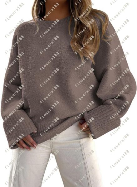 Suéteres femininos suéteres grandes femininos 2023 outono fuzzy robusto suéter quente pulôver