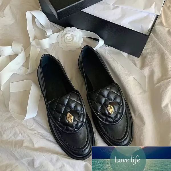 Scarpe eleganti firmate Mocassini neri Scarpe con plateau da donna Sneakers in vera pelle Ciabatte di lusso all'ingrosso