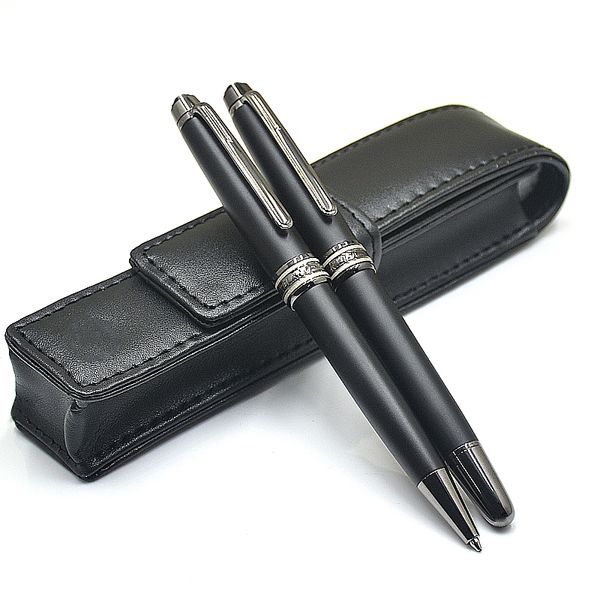 Promosyon - Lüks Monte MSK -163 Mat Siyah Rollerball Kalem Beyan Pen Pen Pens Pens Yazma Ofis Okulu Seri Numarası IWL666858