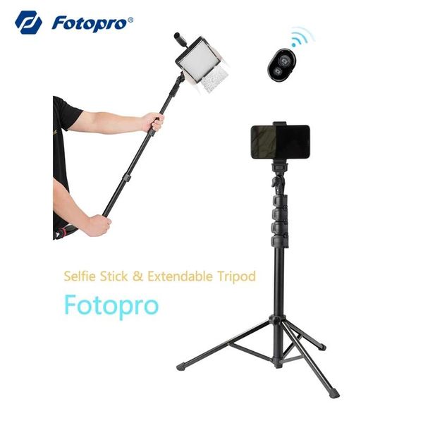 Suportes Iphone Tripé Selfie Stick Ring Light Stand com controle remoto Bluetooth para YouTube Tiktok Vídeo / Fotografia Heavy Duty Leve.