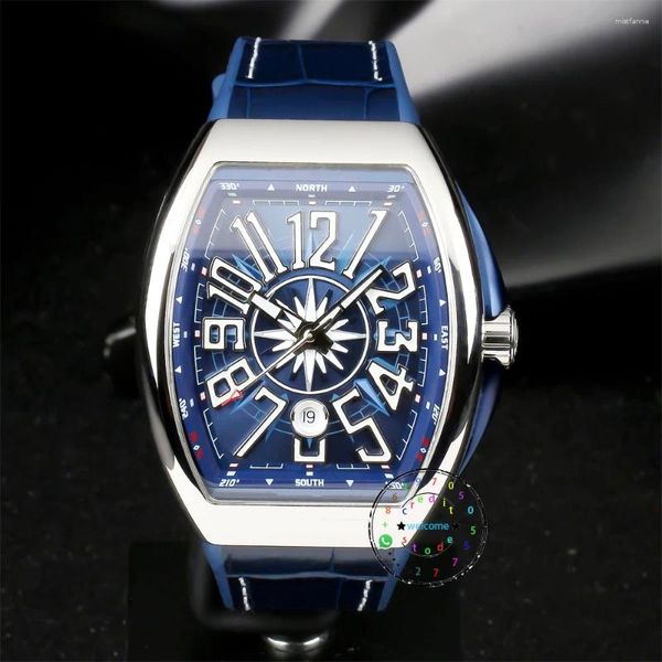 Orologi da polso 2023 Collezione uomo Vanguard automatico in acciaio inossidabile quadrante blu Reloj Hombre