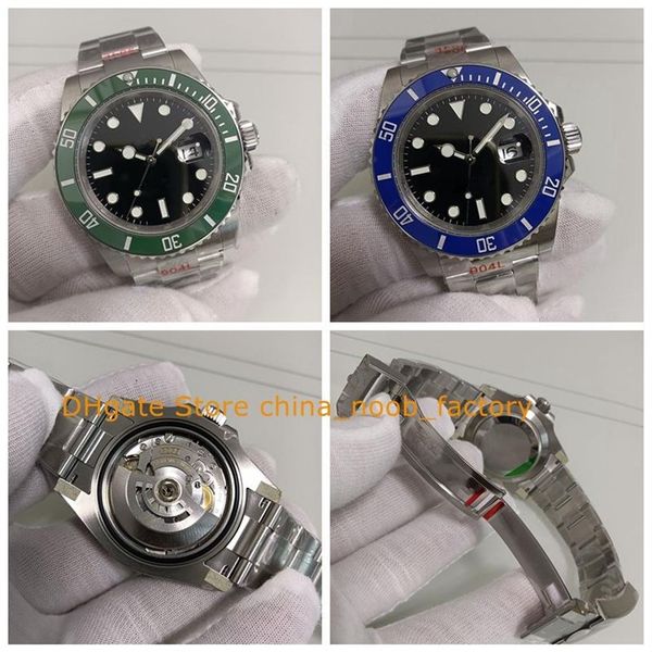 7 Stil teure Uhr für Männer 41 mm Sapphire Schwarz Blaues Zifferblatt grüner Keramiklünette 904L Stahlarmband VSF Herren Cal 3235 Bewegung A2560