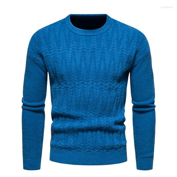 Männer Pullover Herbst Junge Gestrickte Pullover Schlank Rundhals Pullover Lässige Einfarbig Hohe Qualität Grund Hemd