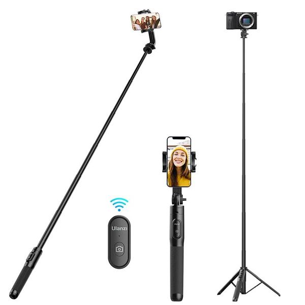 Supporti Ulanzi SK03 1.6M Wireless Bluetooth Selfie Stick Treppiede per telefono Monopiede allungabile per GoPro Hero 11 10 insta360 DSLR Camera