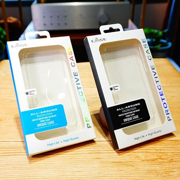 6.1-6.9 polegadas Universal Blister Card Caixa de embalagem de varejo para iPhone 15 14 Pro Max Galaxy S23 Ultra Case 100pcs 200pcs 500pcs 1000pcs