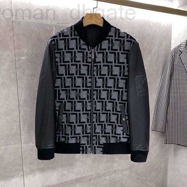 Giacche da uomo firmate invernali 100% giacca di lana jacquard giacche varsity da uomo pelle di pecora giunture con cerniera cardigan cappotto caldo uniforme da baseball ispessita