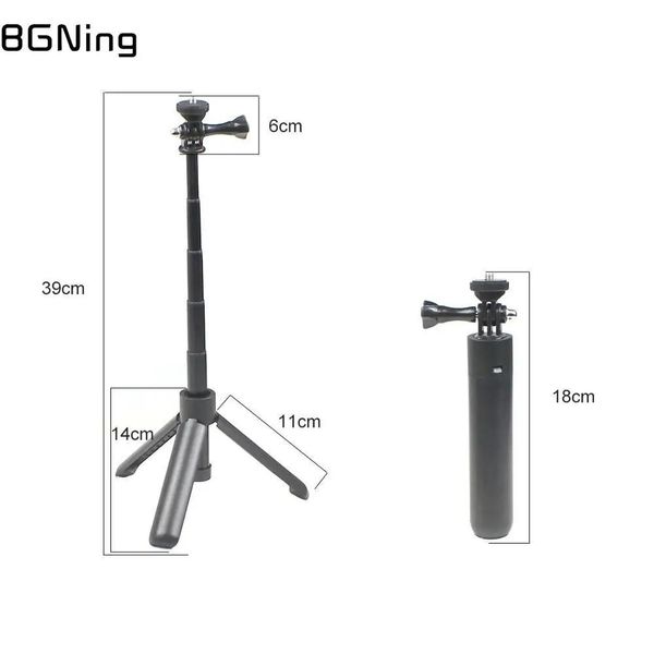 Tutucular 3in1 Katlanabilir Tripod Uzatılabilir Monopod Pole Tutucu Gopro Kahramanı için Selfie Stick 9 8 7 6 5 4 DJI OSMO Kamera Aksesuarları için