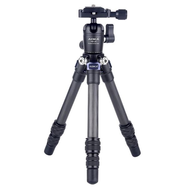 Aksesuarlar Aoka CMP163C 496G Maks Yükleme 3kgs Hafif Tablo Mobil DSLR Karbon Fiber Mini Tripod Hamer Telefon için