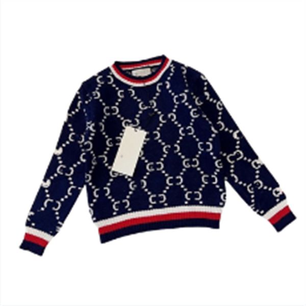 Maglioni moda per bambini Ragazzi Ragazze Pullover unisex per bambini Felpe autunno inverno Bambini Tenere al caldo Lettera Maglione stampato Maglione Abbigliamento Taglia 90 cm-160 cm A5