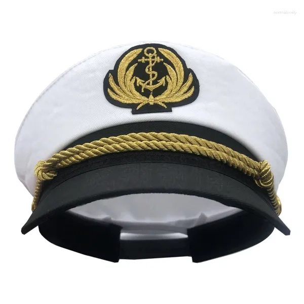 Berets Marinha Marinha Chapéu Iate Capitão Traje Homens Cap Beanie Vestido Formal