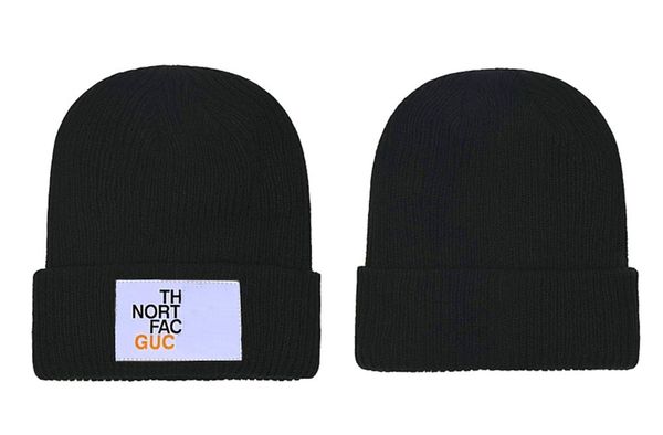 Outono e inverno NRTH FECE chapéu de malha feminino designer clássico M Beanie Cap masculino gorro térmico de pele de coelho 9 cores estão disponíveis NF01