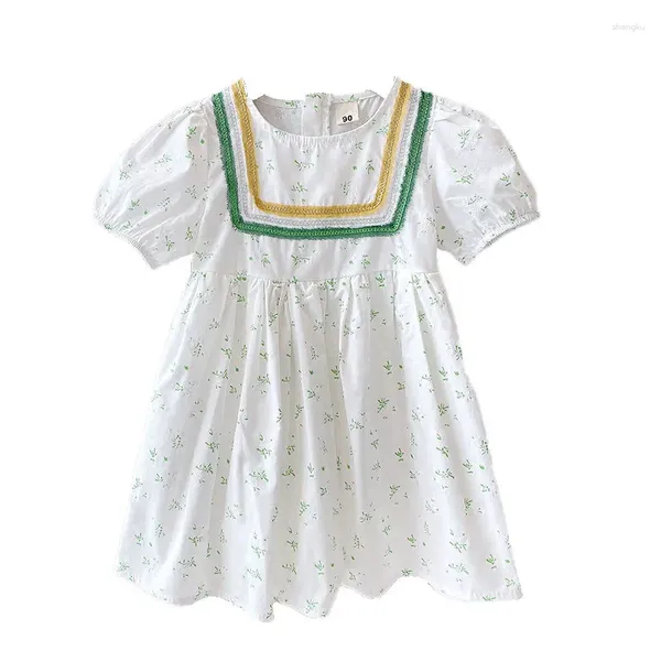 Mädchen Kleider Kleinkind Kinder Kinder Baby Mädchen Kleiden Hübsche Prinzessin Sommer Kurzarm Oansatz Blume Knielangen Kleid