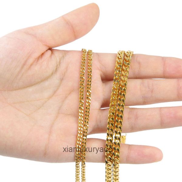 Designer de luxo Chain Chain Link New Gold Silver Miami Colares cubanos de colares de ouro Hip Hop Gold Chain Jewelry