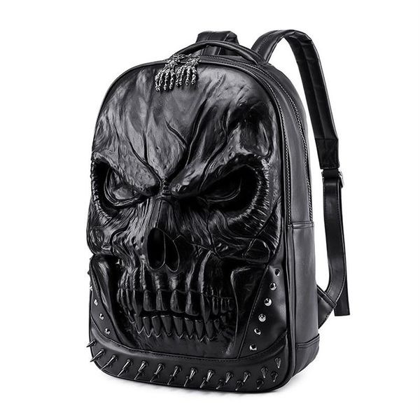 Backpack Casual Waterproof Halloween Personalizza PU Leather Loptop BookBag Teenager Bag Outdoor Bag Rucksack286d