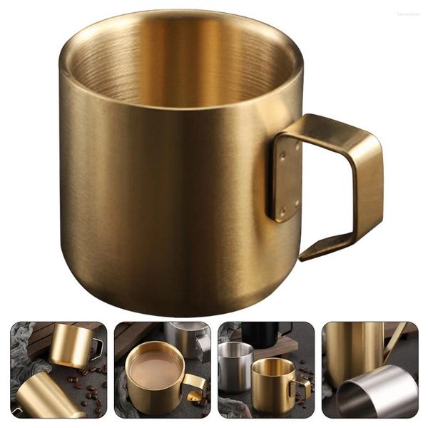 Copos de vinho caneca de viagem xícara de café leite criança fora da porta decoração metal mingau canecas aço inoxidável grande capacidade cereal