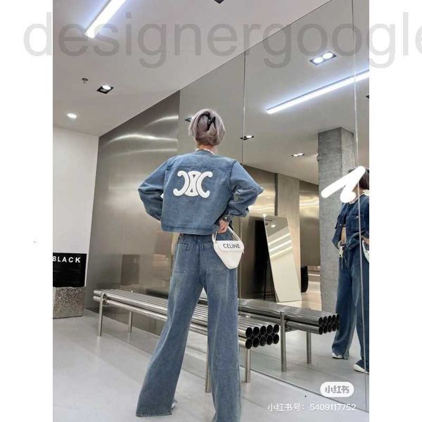 Giacche da donna firmate CE New Style Casual Arco di trionfo stampato Giacca in denim slim 3297