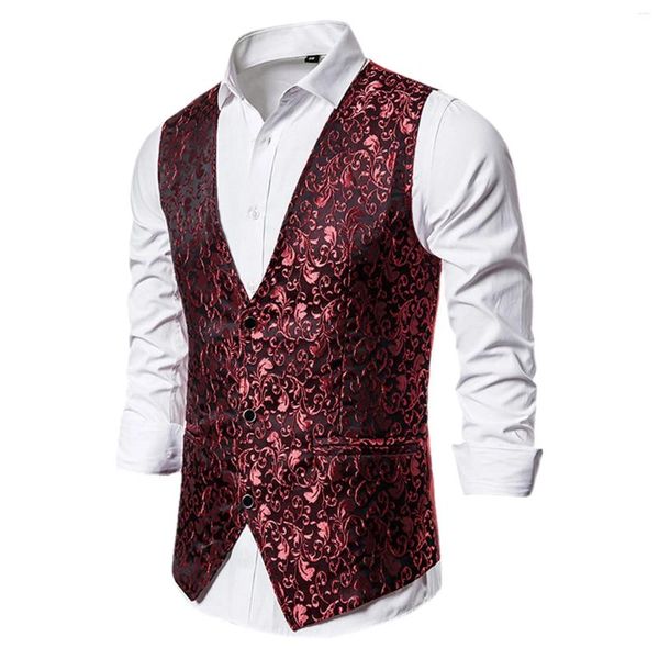 Coletes masculinos colete de natal blazers ternos homens impresso manga longa inverno masculino single-breasted underwaist engraçado colete festa chaleco