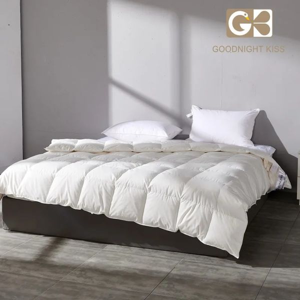 Bettdecken-Sets „Goodnight Kiss“, leichte Bettdecke aus 100 % weißen Gänsedaunen, Frühlings- und Herbstdecke, ultraweiche Ganzjahres-Luxus-Bettdeckeneinlage 231215