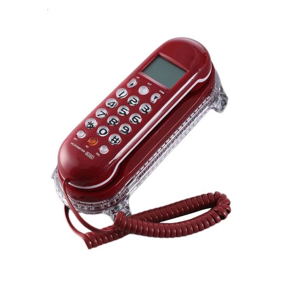 Telefones Base de Cristal Mini Telefone Fixo Telefone Fixo B365 Pequeno Recurso de Exibição Melhorado Montado Na Parede E65C 231215