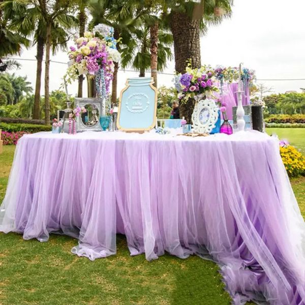 Saia de mesa renda material saia de mesa princesa decoração de festa bebê menina decoração de aniversário saia de mesa toalha de mesa de casamento para mesas 231216