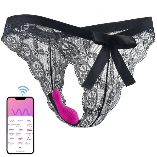 Vibratörler Titreşim Panties 10 Hızlı Kablosuz Uzaktan Kumanda Şarj Edilebilir Kurşun Vibratör Kayışı İç çamaşırı Vibratör Kadınlar için Seks Oyuncakları 231216