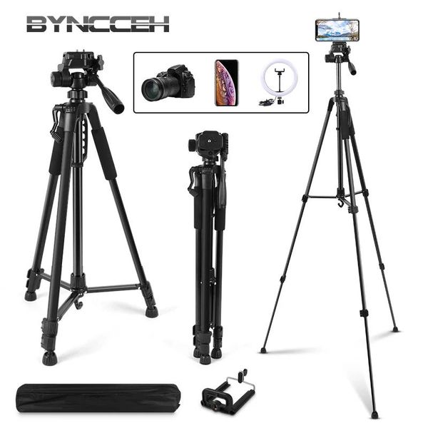 Kamera akıllı telefon için tripod, 160cm/63 '' selfie fotoğraf çubuğu tripod hafif seyahat tripod 3 bölümler ayarlanabilir tripode standı