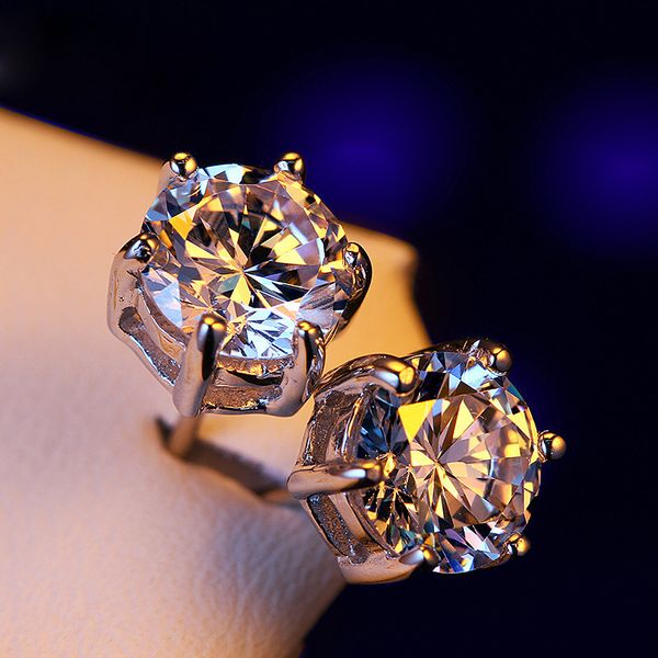 Boucles d'oreilles en diamant moissanite pour hommes et femmes, bijoux de haute qualité, à la mode, pour garçon de mariage