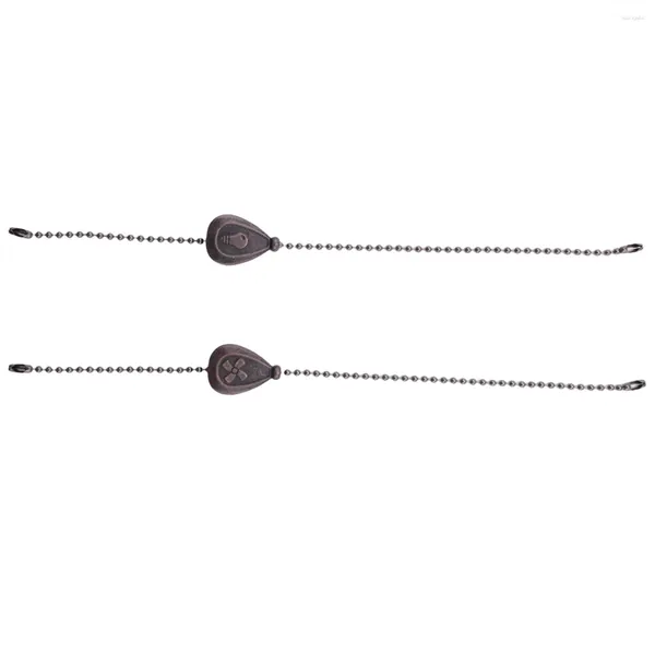 Chaveiros 2 Pcs Bronze Ventilador de Teto Pull Chain Set Decorativo Pingente Extensão Iluminação Bola Frisada