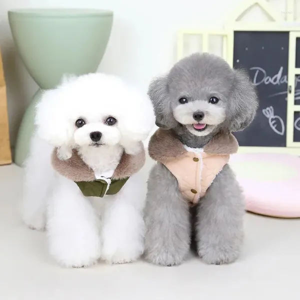 Köpek Giyim Katları Küçük Orta Köpekler Kış Sıcak Ceket Giysileri Kostüm Lüks Noel Giysileri Su Geçirmez Polar Evcil Yelek