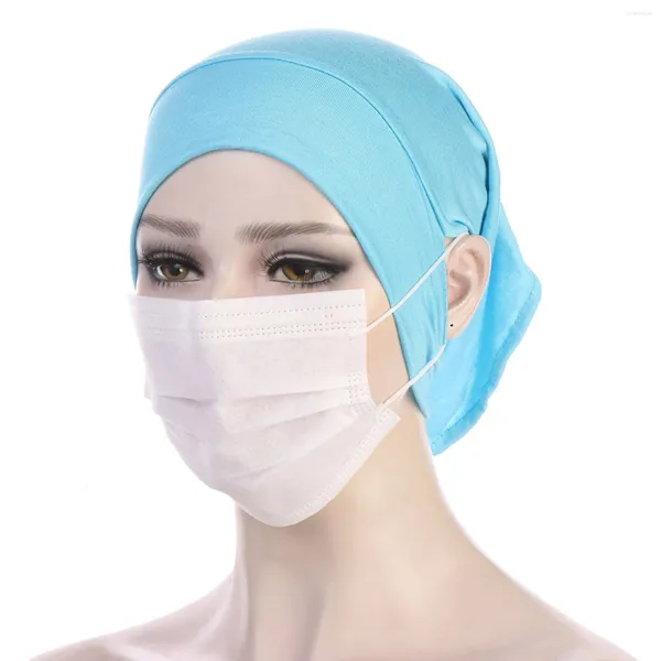 Berretti Hijab Musulmano Sottocap Con Foro Per L'orecchio Sottoscocca Tappo Interno Hijab Berretti Cofano Turbante Sotto Ritagli Per Le Cuffie