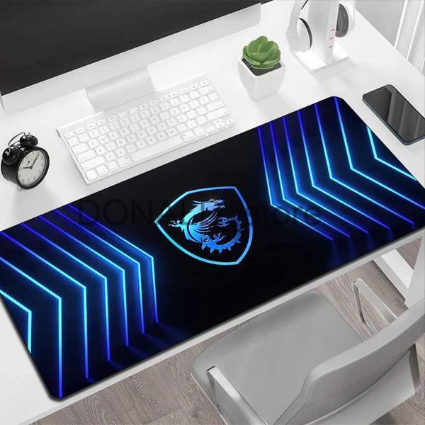 Mouse Pads Apoios de Pulso Gaming Mouse Pad Msi Gamer Acessórios Mousepad Tapete de Computador Deskpad Pc Teclado Pads Grande Mause Pad 30x80 Tapetes de Mesa de Borracha J231215