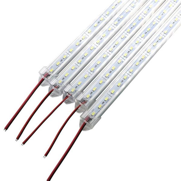 Luz de barra rígida dura super brilhante dc12v 36 72 led smd 5630 5730 liga de alumínio luz de tira conduzida para armário led com cover3011