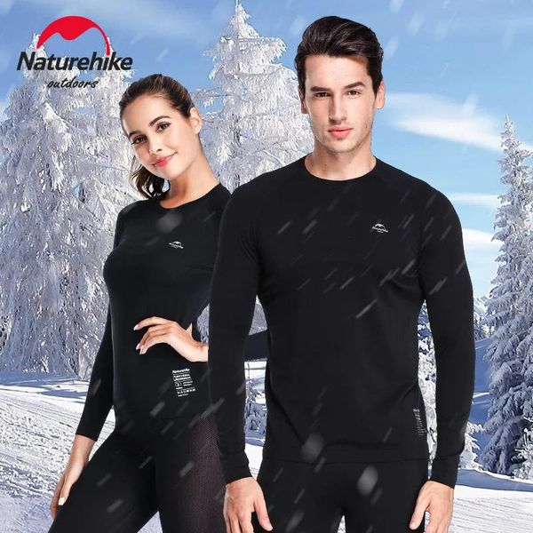 set Naturehike biancheria intima calda ultrasottile ad asciugatura rapida Outdoor caldo autunno inverno uomo donna assorbe il sudore bagnato biancheria intima coolmax