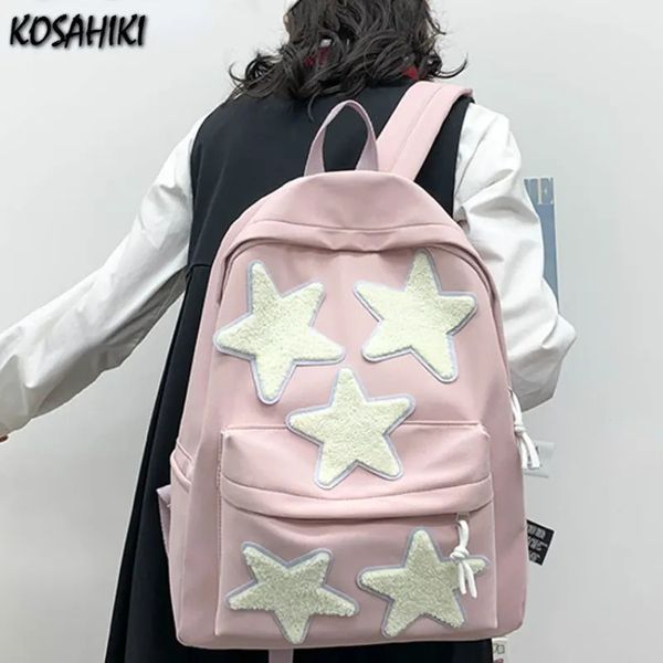 Borse da scuola Kawaii Cute Girls Zaini dolci giapponesi All Match Zaino da scuola Y2k per studenti Streetwear Preppy Star Zaini da donna 231215