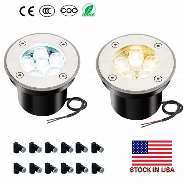 Lâmpada de chão LED subterrânea IP67 5W 12V LED ao ar livre chão jardim caminho chão quintal lâmpada paisagem luz branca engenharia ligh229Z