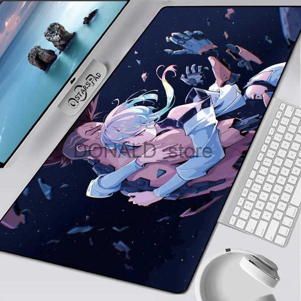 Mouse pads descansos de pulso cyberpunk mouse pad anime mousepads edgerunners tapete de teclado diy macio gamer grande deskmat xxl xl acessórios de jogos para computador j231215