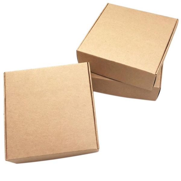 Kraft Paper Hediye Kutuları Güzel Kraft Kutusu Ambalaj Kutusu Küçük Boyut 100pcs1938