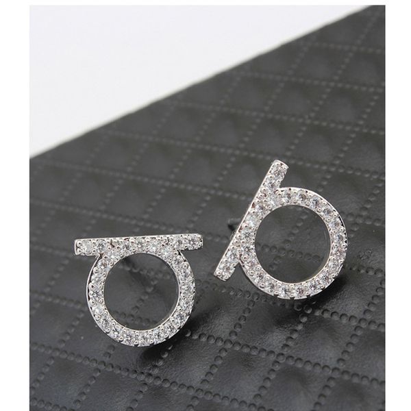 Luxusmarke C U D Buchstaben Designer Ohrringe Ohrstecker Liebe Retro Vintage Bling Diamant glänzende Kristall Hufeisen Ohrringe Ohrring Ohrringe Schmuck für Frauen Mädchen