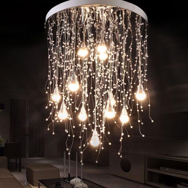 Nordic Kristall perle vorhang decke lampe für treppen kreative home deco wohnzimmer lichter kinder schlafzimmer led decke leuchten M2484