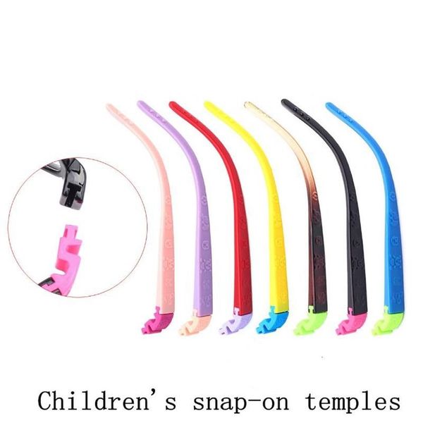 Montature per occhiali da sole moda Bambini Aste in silice Colore a scatto Coppia in silicone Occhiali multicolori opzionali Gambe AccessoriFashion265Y