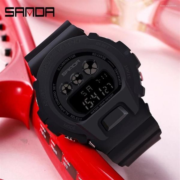 Relógios de pulso Sanda G estilo homens esportes militares Woman Led Led Digital Electronic Luminous Wateropers MS MS Relogio Masculi268J