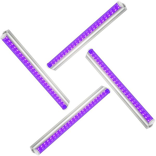 T5 LED UV 390NM 395NM 400NM 405NM Tubo 4ft 2ft 1ft 5-30W AC100-240V Luci integrate 2835SMD Lampada Blub Disinfezione ultravioletta 236k