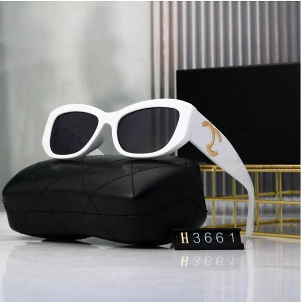 Novos óculos de sol CC Designer de moda Ch óculos de sol retrô moda top condução ao ar livre proteção UV400 moda perna para mulheres óculos de sol masculinos