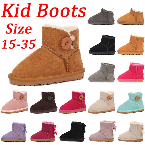 Uggskid clássico com logotipo ug crianças botas criança bota de neve uggssy botas planas crianças sapatos de inverno ultra mini bota bebê meninos meninas uggsboot tasman austrália