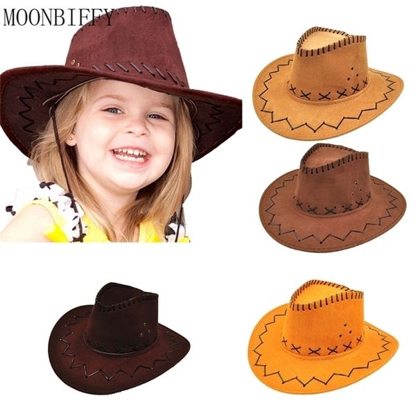 Kappen Hüte Mode Einfache Erwachsene Kinder Cowboy Hut Western Kind Cowgirl Hüte Halloween Geburtstag Kostüme Zubehör Urlaub Dekorationen 231215