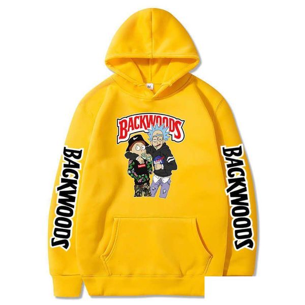 Felpe con cappuccio da uomo Felpe Backwoods Felpa con cappuccio stampata da uomo e da donna Abbigliamento sportivo Abbigliamento stile coreano Top casual divertenti per ragazzo Dhujn