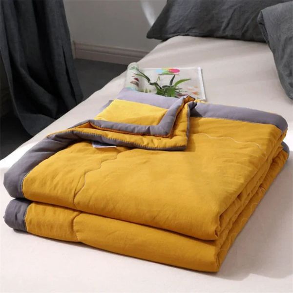 Set trapunte Aria condizionata Trapunta lavabile Trapunta estiva in cotone morbido e sottile Coperta per bambini sul letto Comfort Copriletto in tessuto 231215