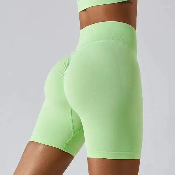 Shorts ativos esportes curto yoga cintura alta respirável macio leggings de fitness das mulheres roupas apertadas ciclismo atlético ginásio roupas esportivas